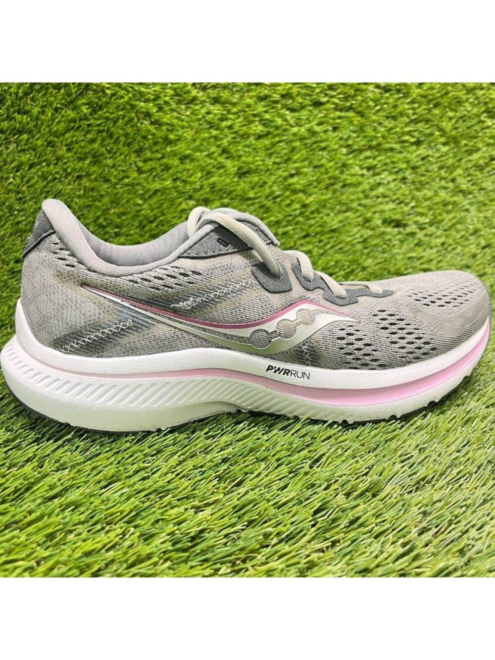 Saucony Omni 20 Womens Size 7 Gray Pink Athletic Running Walking Shoes Sneakers